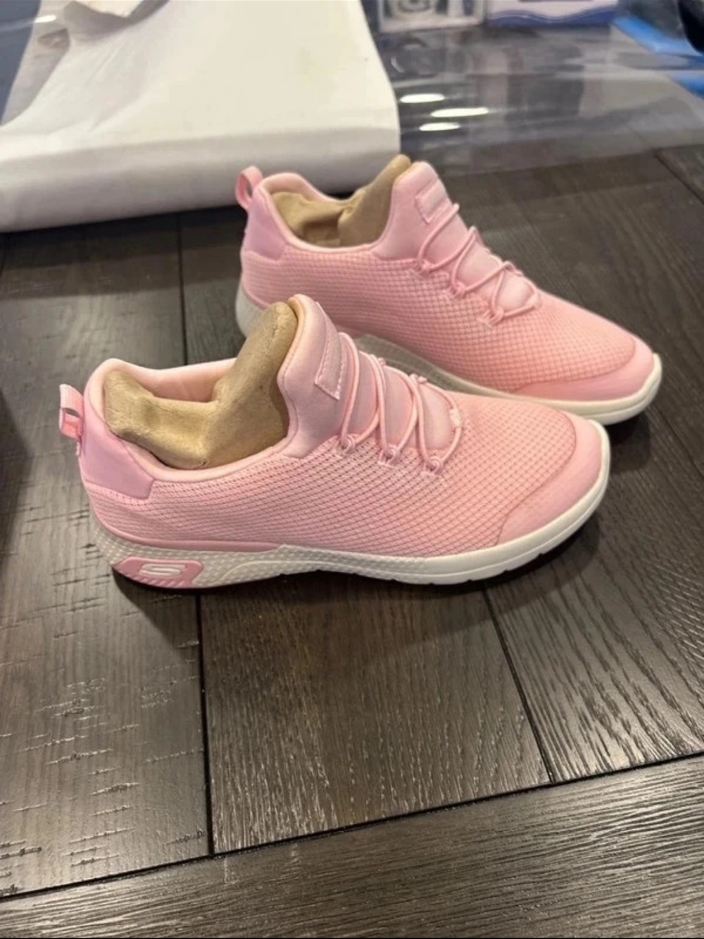 Skechers Women's Pink Slip-On Knit Sneakers